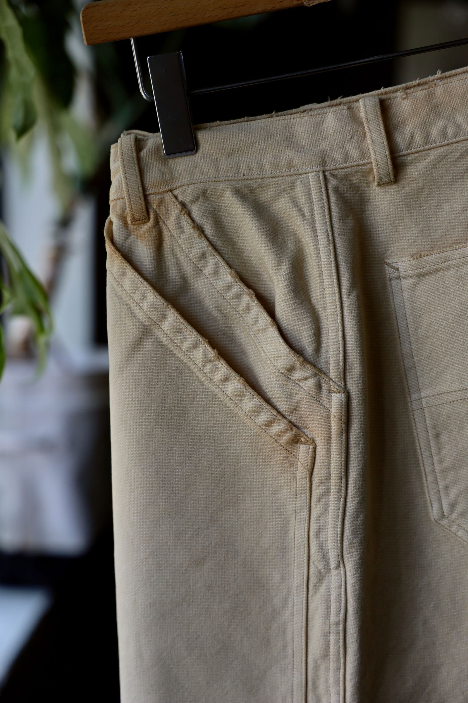 アプレッセ 2025 STYLE2 Vintage Silk Hemp Double Knee Pants(25AAP-04-07)BEIGE