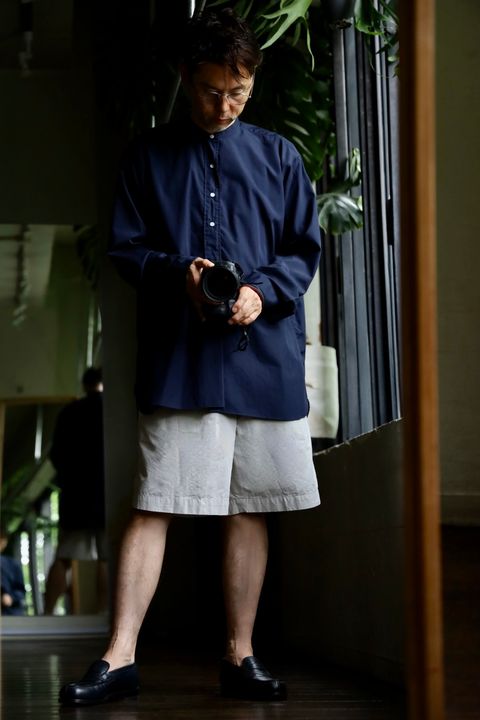 A.PRESSE Pullover Shirtスタイル.2024.6.28.
