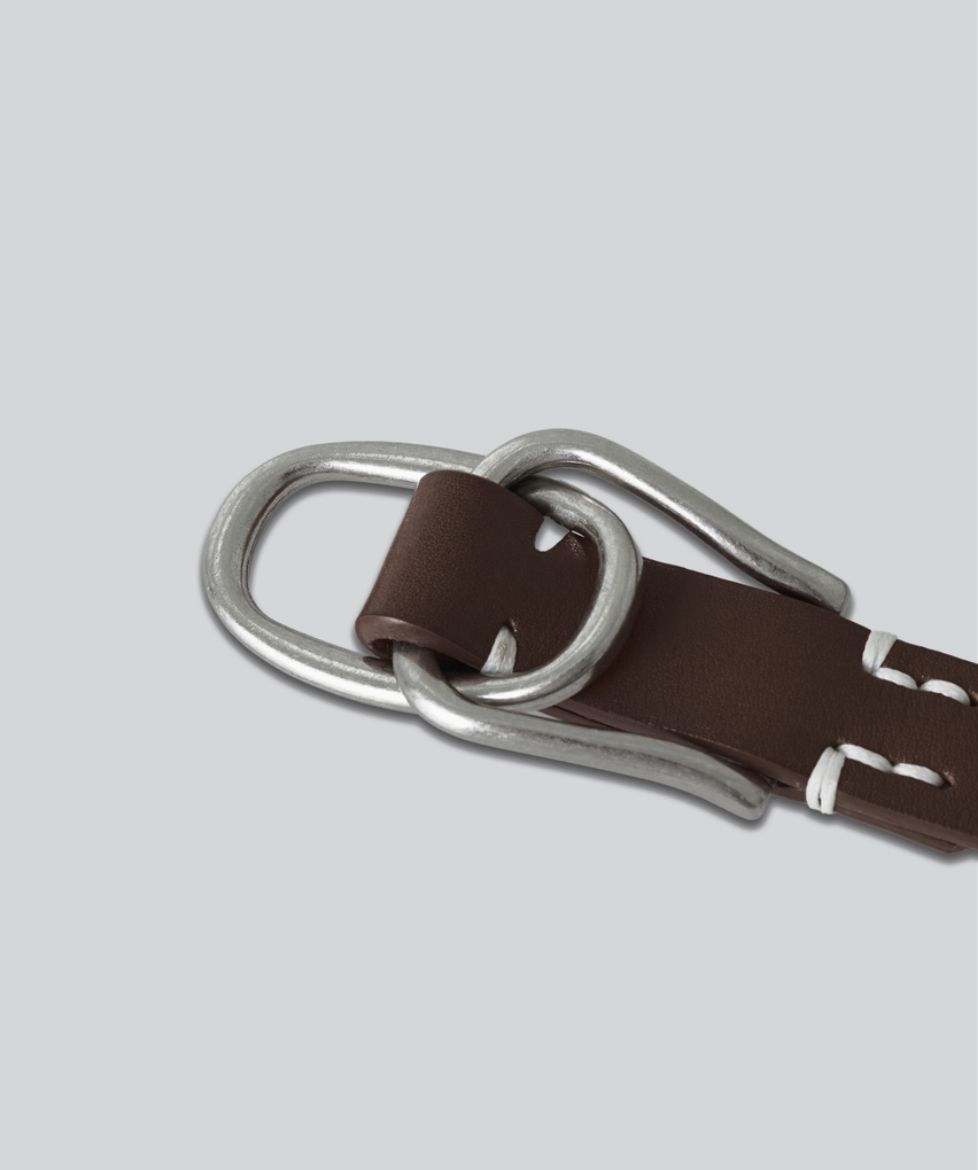 Yoke レザーベルト　ブラウン　美品 YOKE(ヨーク)｜【UNISEX】W RING レザーベルト/ブラウン の通販