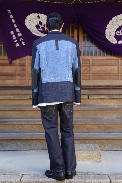 JUNYA WATANABE COMME des GARCONS MANウールカシミヤツイード×綿デニム×綿ウィップコード Style.2020.9.22.