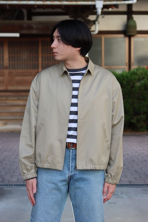 CIOTAスビンコットンギャバジンスウィングトップ"サンドベージュ"style.