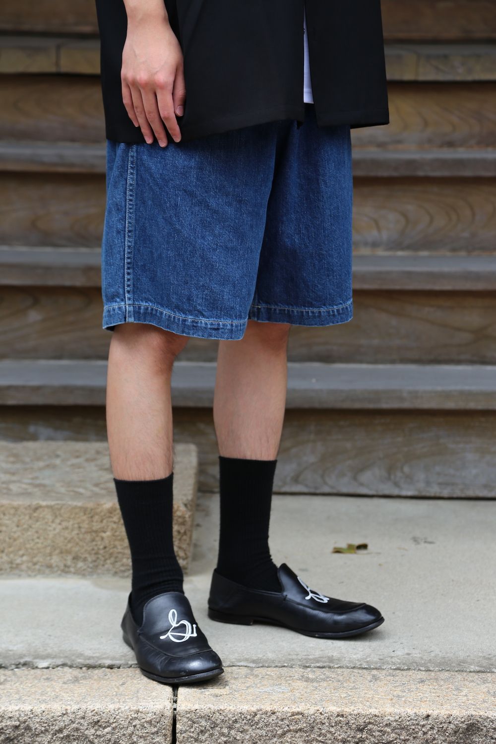Graphpaper Selvage Wool S/S Oversized Box Shirt(GM212-50260) style. 2021.06.20.