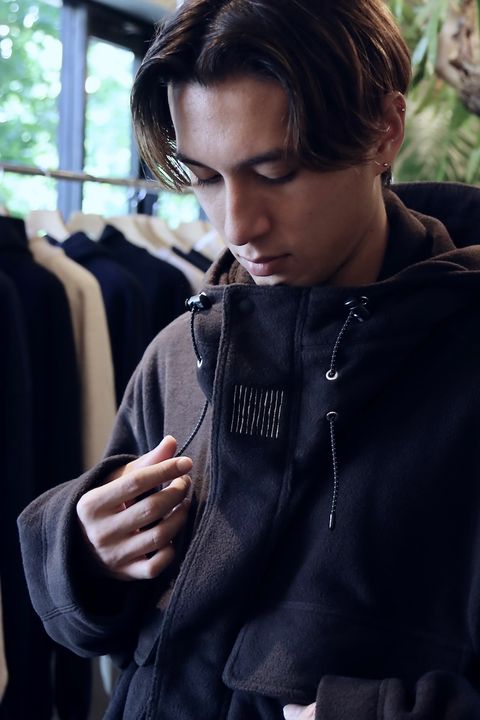 S.F.C 新作FLEECE HOODIE JACKET"BLACK"スタイル