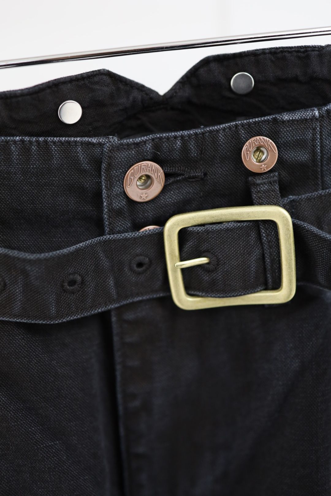 Gurank グランク 26SS ベルテッドパンツ CH belted work pants (2607HB) BLACK★新作発売！