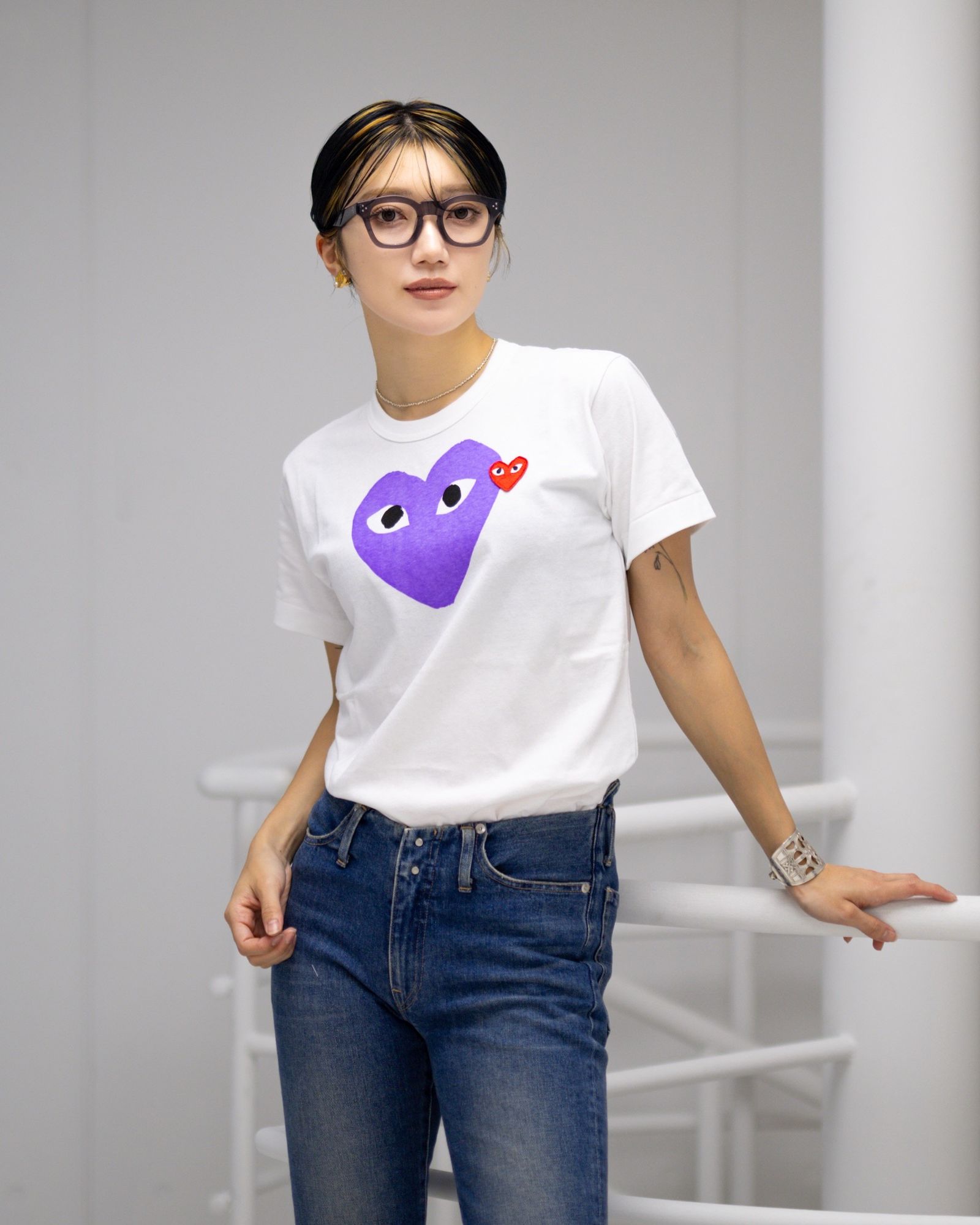 PLAY COMME des GARCONS V-NECK CARDIGAN style.2025.11.12