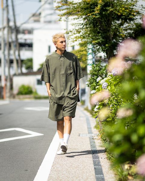 FreshService SEERSUCKER B.D SHIRT(KHAKI)☆新作発売！