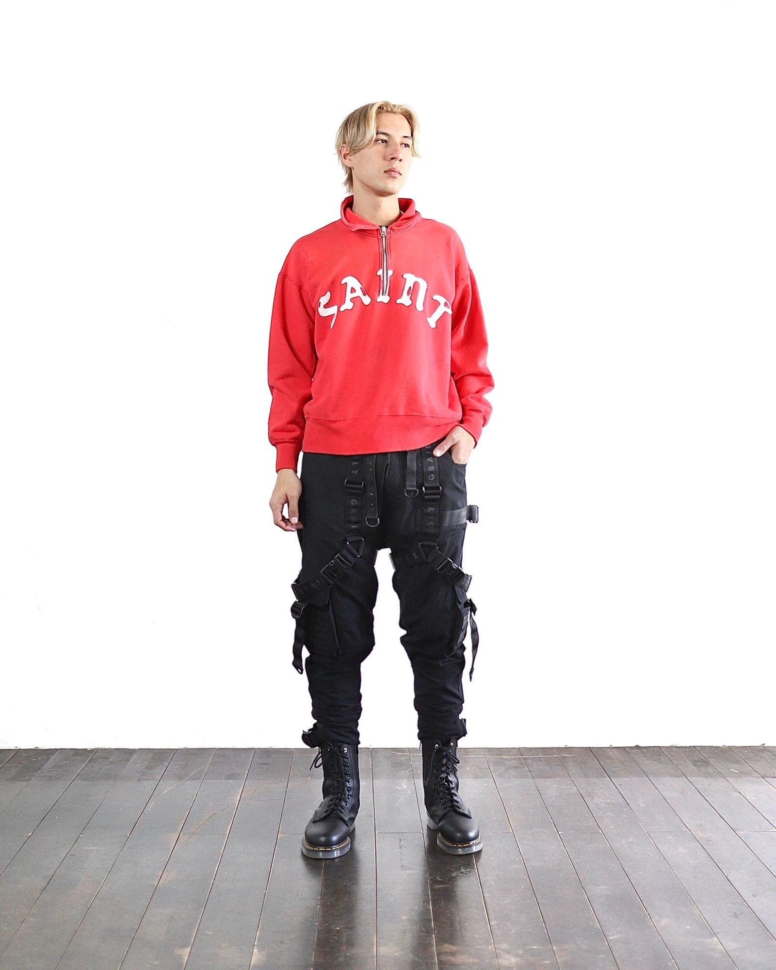 セントマイケル 24SS HALF ZIP SWEAT style 2024.3.17 | 4431 | mark