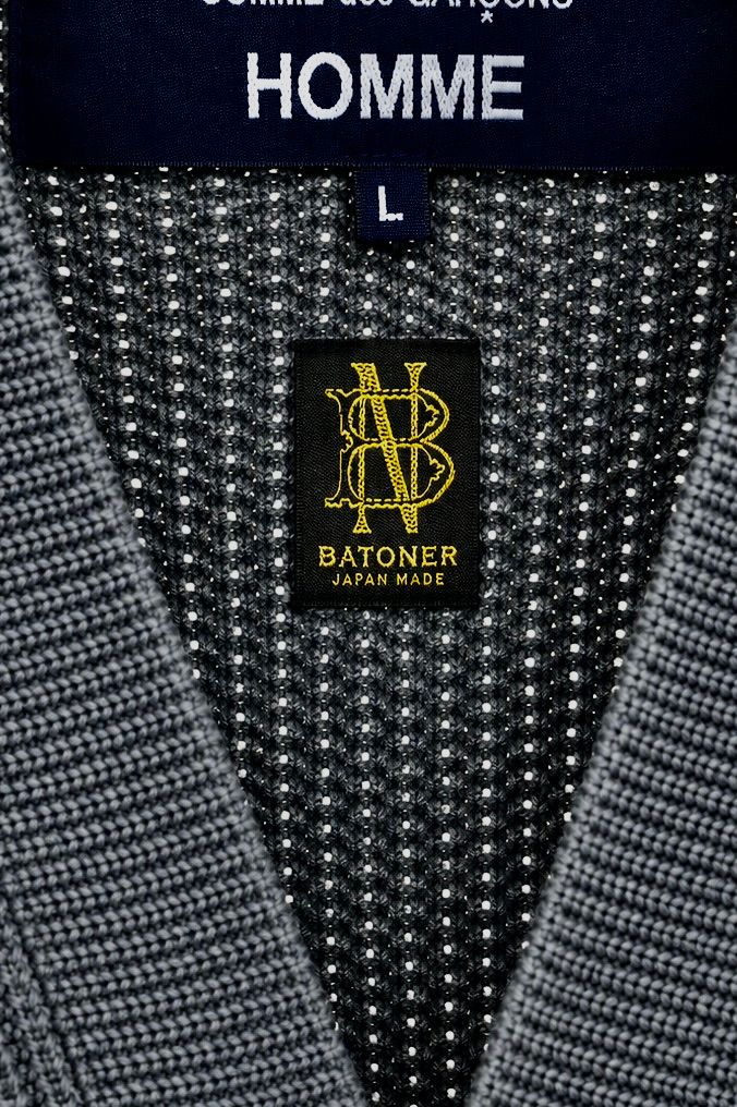 コムデギャルソンオム26FW BATONER ZIPカーディガン (HR-N002-051-2)CHARCOAL GRAY☆8月7日(金)発売！
