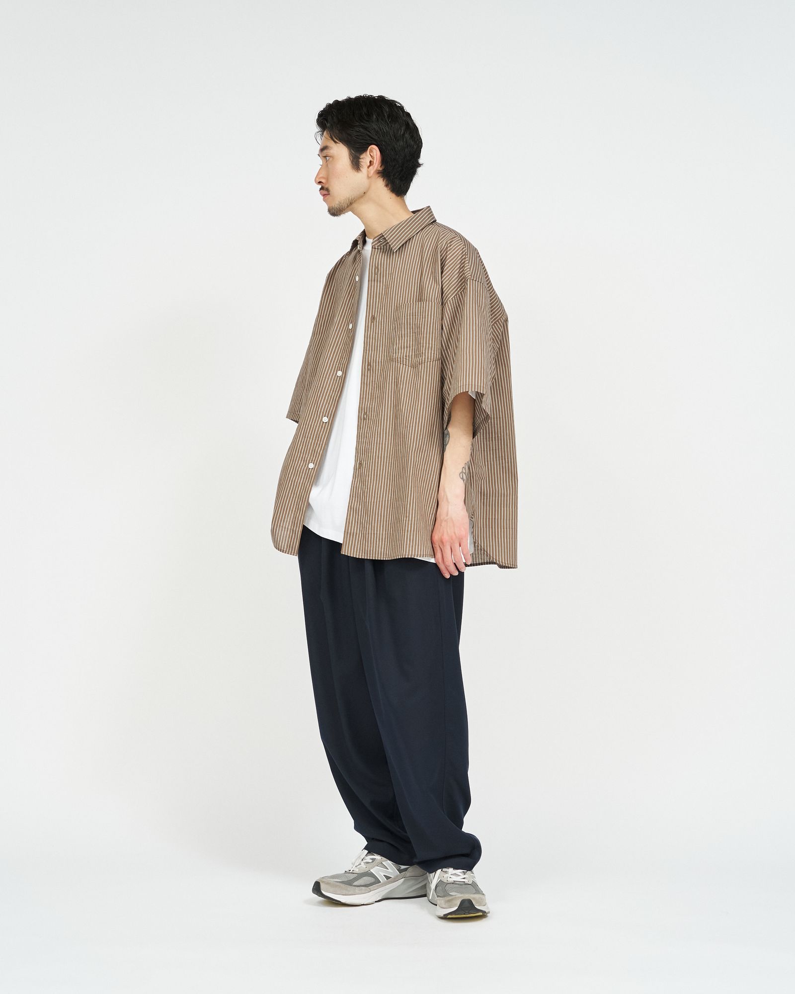 フレッシュサービス 26SS HRAFTeX® S/S STRIPE SHIRT(FSC262-50008)BROWN STRIPE☆5月30日(土)発売！