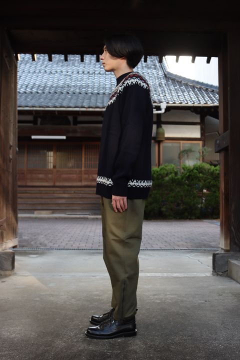 JUNYA WATANABE COMME des GARCONS MAN ウールジャガードニット"NAVY"style