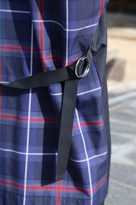 KIDILL 2020AW Trench Coat(KL447) "Navy×Blue Tartan" style.2020.12.6.