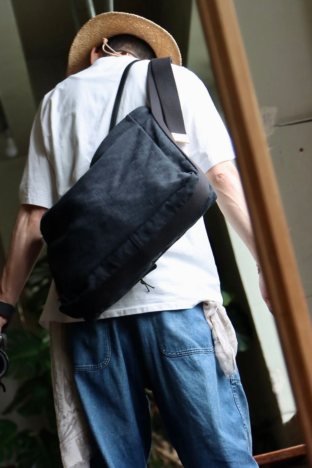 黒 桜古典 hender scheme square shoulder bag small