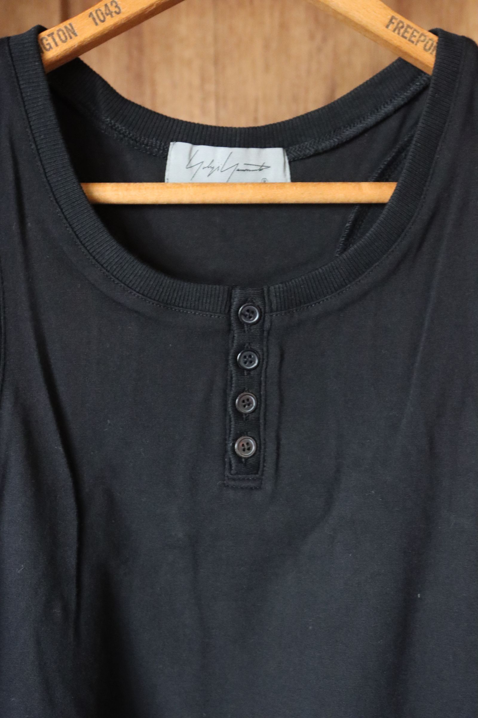 ヨウジヤマモト24SS ヘンリーランニングトップス(HS-T04-071)Black