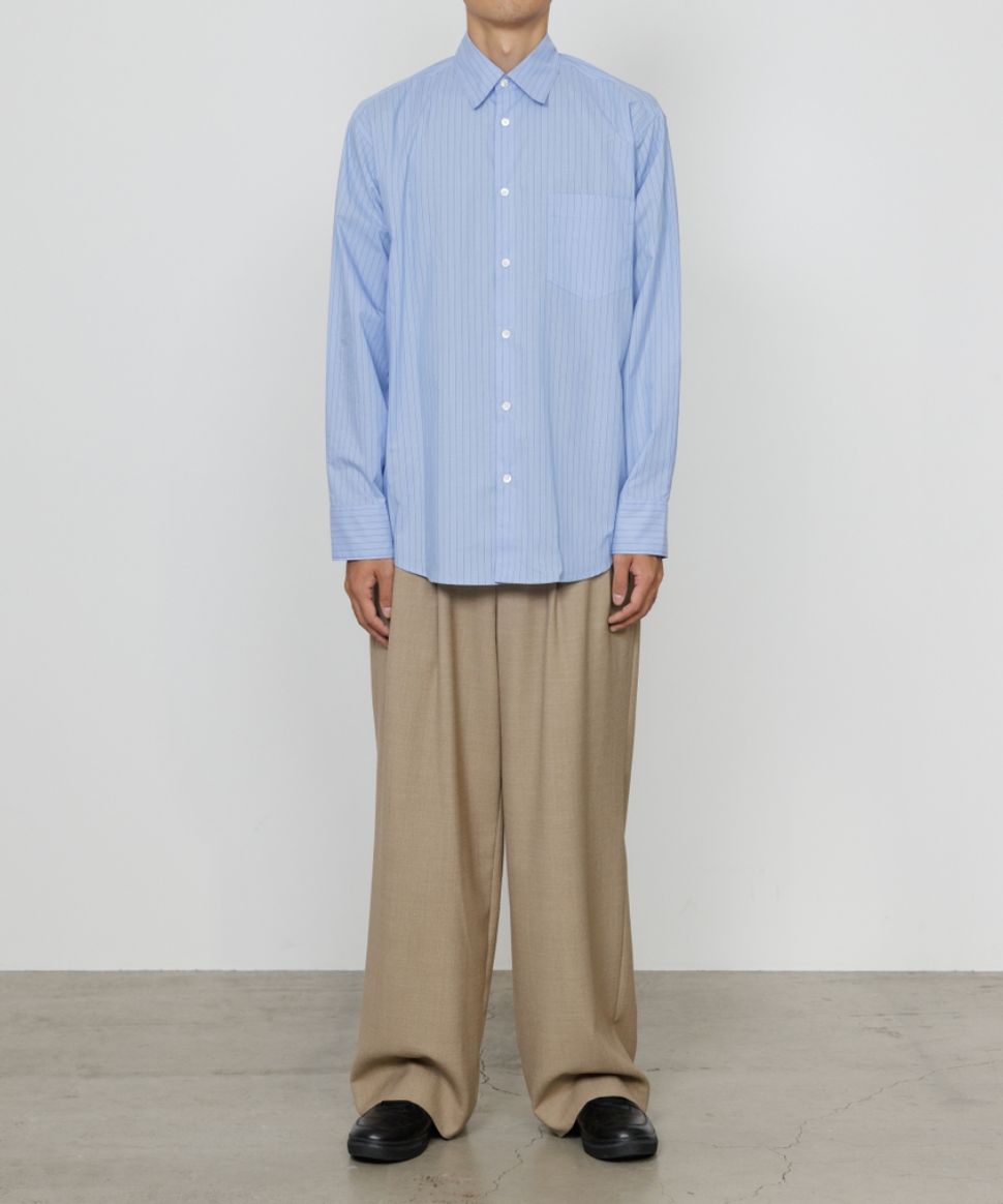 marka マーカ 26SS REGULAR COLLAR SHIRT(M26A05SH01C)BLUE STRIPE☆新作発売！