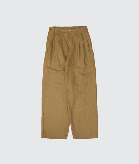 YOKE 26SS Linen Silk Kersey 3pleated Tapered Trousers(YK26SS01209P)KHAKI☆3月20日(金)発売！