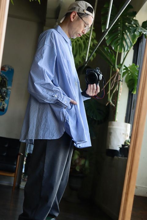 FreshService CORPORATE STRIPE REGULAR COLLAR SHIRTスタイル