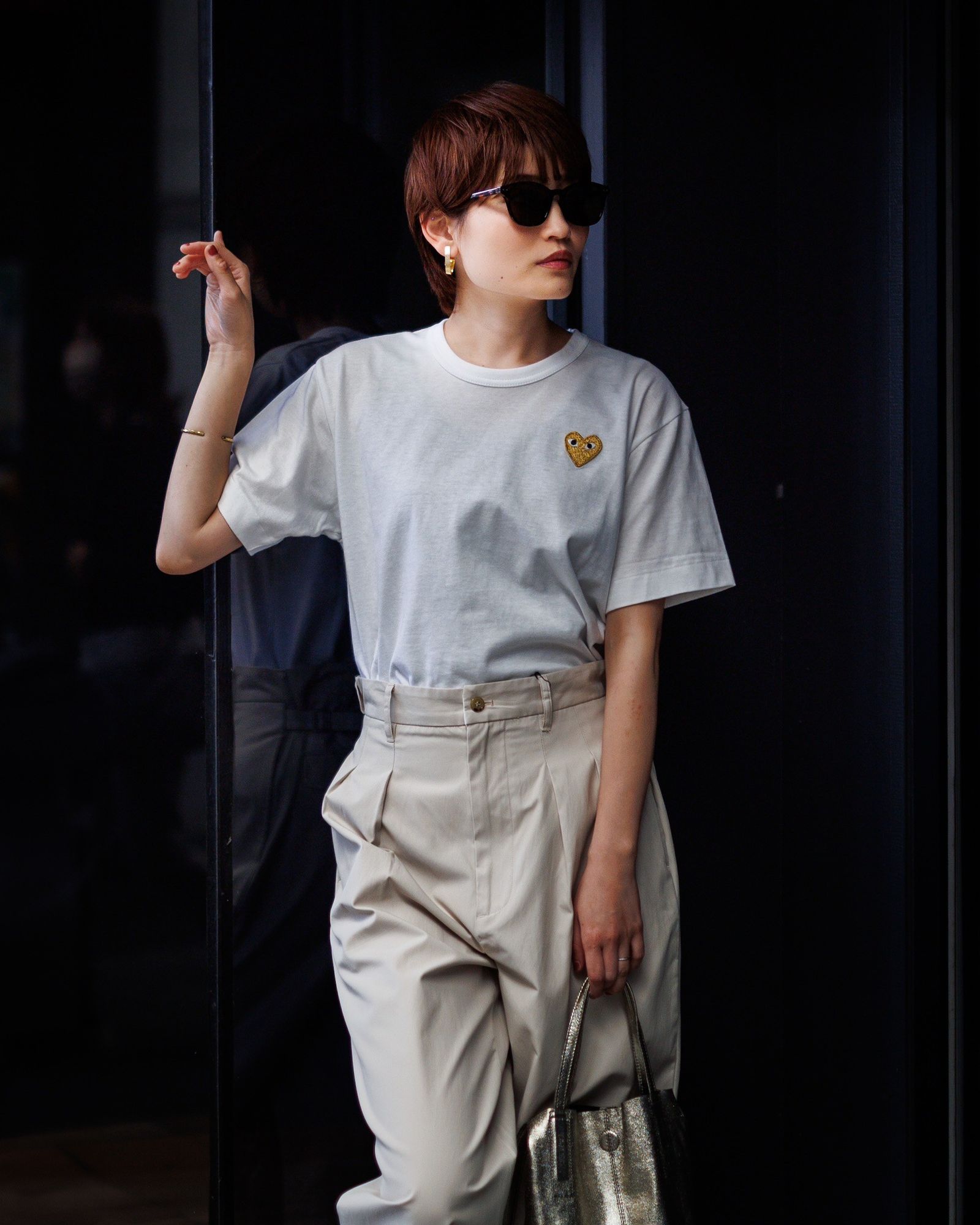 PLAY COMME des GARCONS ワンポイントTシャツ style.2025.4.24