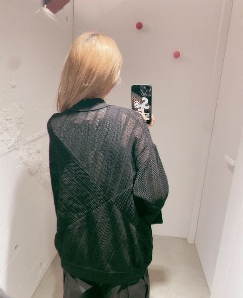 YOKE 新作COTTON MESH STRIPE ZIP-UP CARDIGAN style.2024.2.22