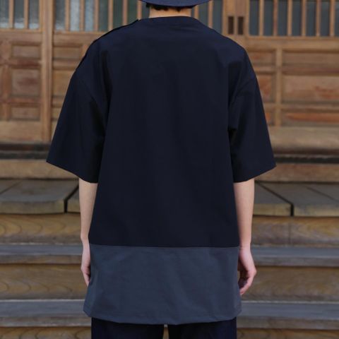 COMME des GARCONS HOMME HOMMEエステルナイロンツイル切り替えポケット半袖シャツ(HG-T021-051) style. 2021.05.07.