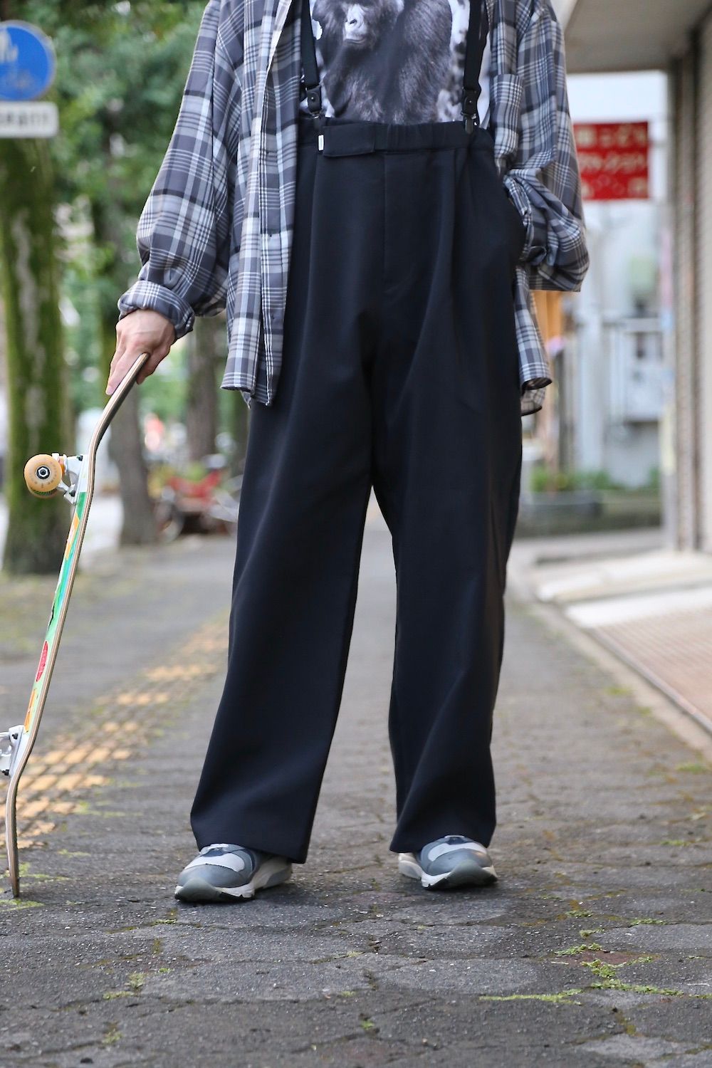 Graphpaper Triple Cloth Wide Chef pants"BLACK" style.2020.8.22.