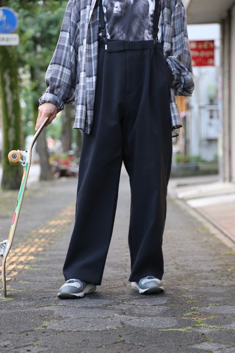 Graphpaper Triple Cloth Wide Chef pants"BLACK" style.2020.8.22.