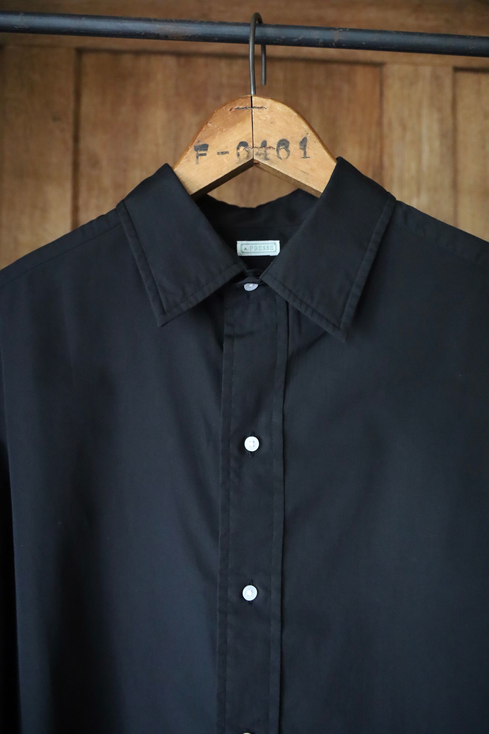 アプレッセ2025 STYLE2 Regular Collar Shirt(25AAP-02-08)BLACK