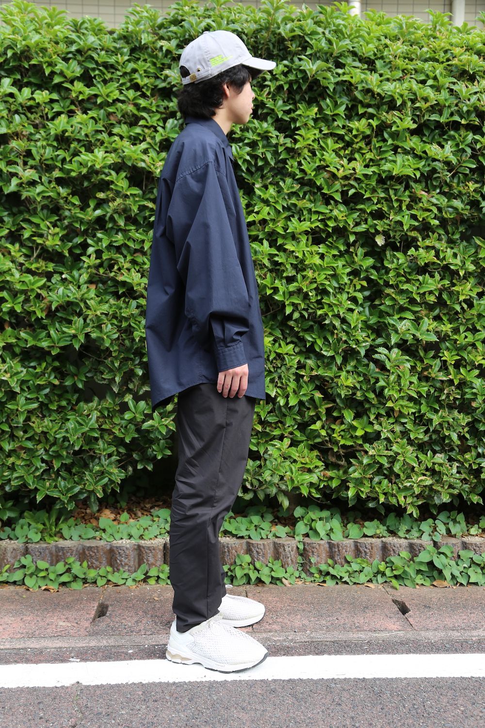 Graphpaper Broad L/S Oversized Regular Collar Shirt style. 2021.06.23.