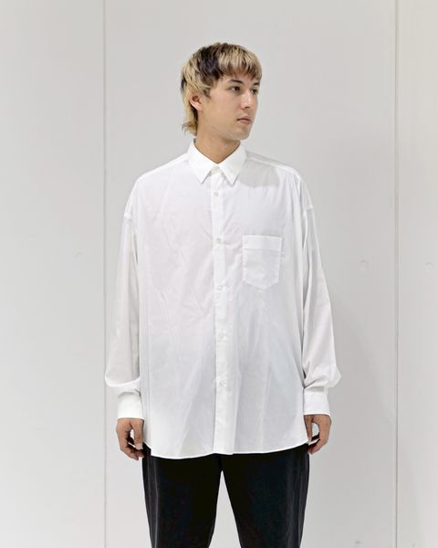 グラフペーパーシャツ Broad L/S Oversized Regular Collar Shirt(GM263-50001B)WHITE☆7月18日(土)新作発売！
