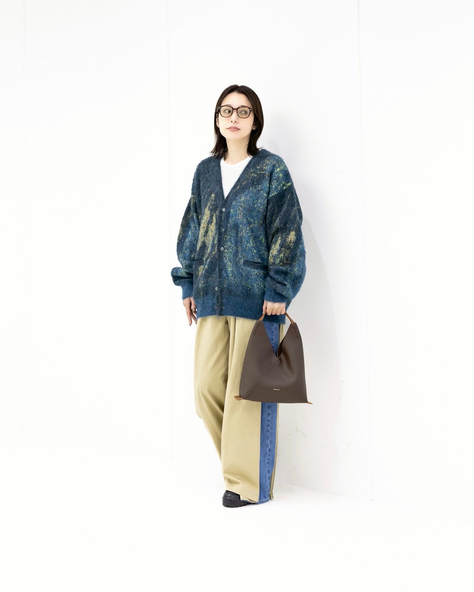 YOKE Abstract Jaquard Mohair Cardigan style 2025.12.27