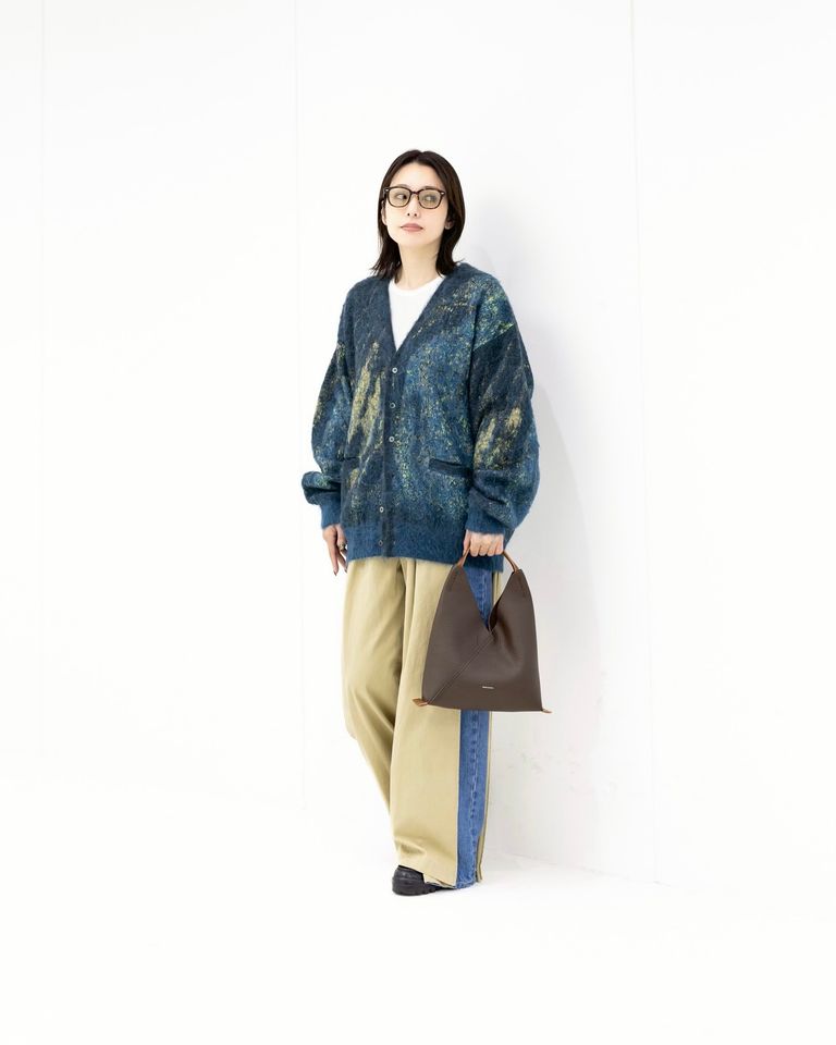 YOKE Abstract Jaquard Mohair Cardigan style 2025.12.27