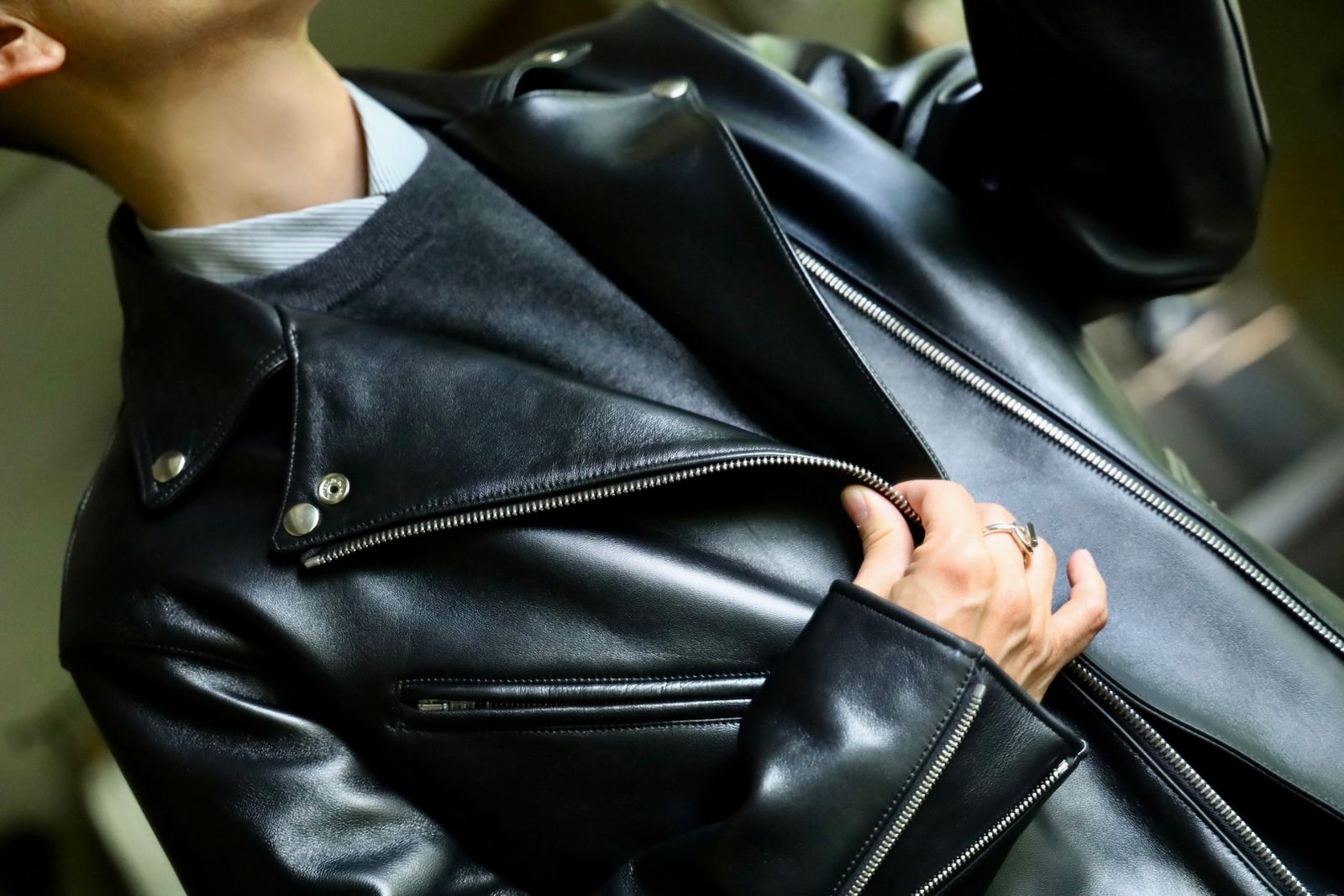 アプレッセ Double Riders Jacket(24AAP-01-04H)BLACK☆9月21日(土)発売！