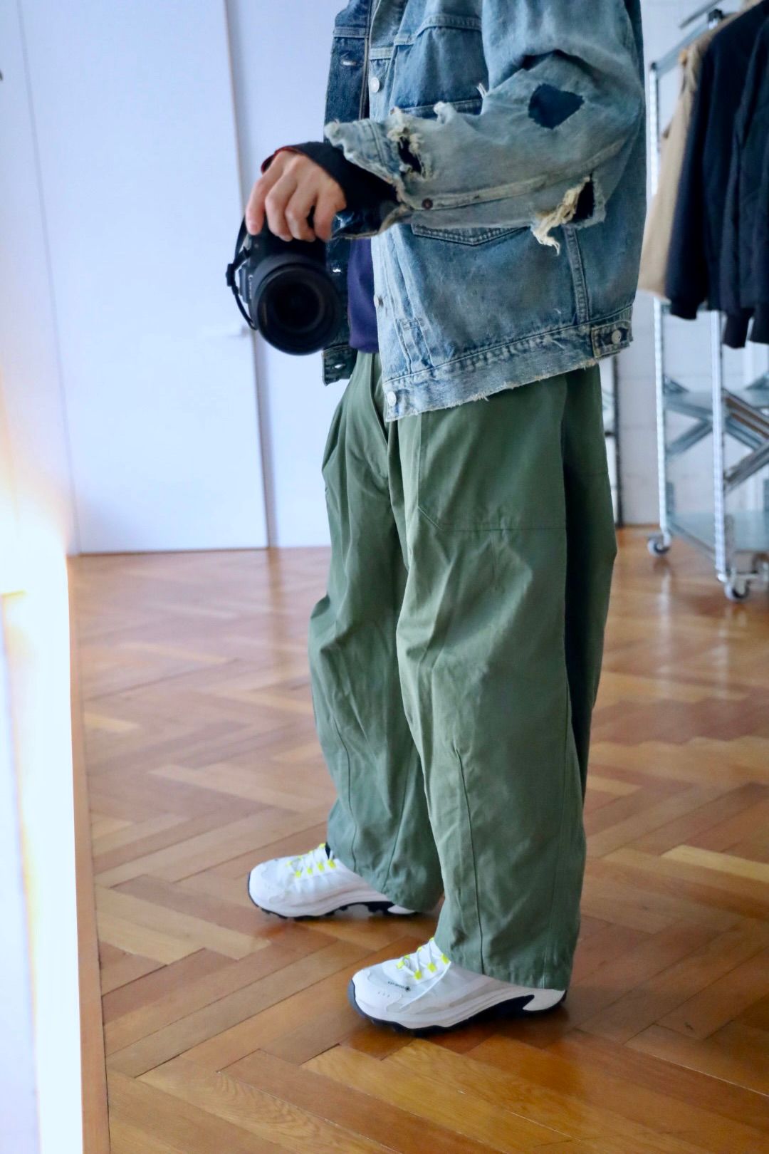 is-ness BALLOON BAKER PANTS"KHAKI"スタイル.2025.1.13.