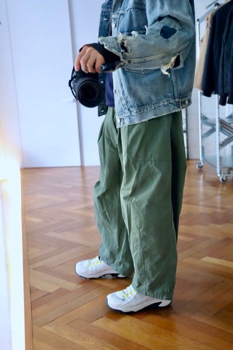 is-ness BALLOON BAKER PANTS"KHAKI"スタイル.2025.1.13.