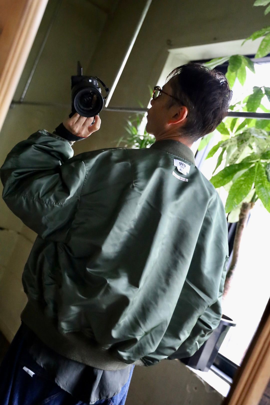 アイジュンヤワタナベマン x Needles Wネーム 綿ナイロンMA-1ジャケット(WP-J902-100)KHAKI