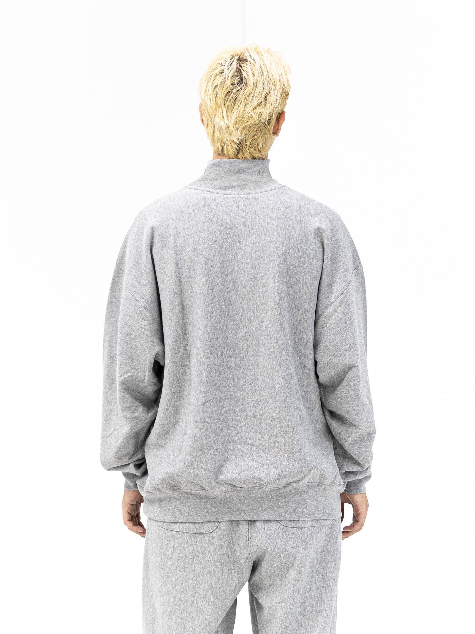 フレッシュサービス CLASSIC TERRY SWEAT HALF ZIP MARKスタイル