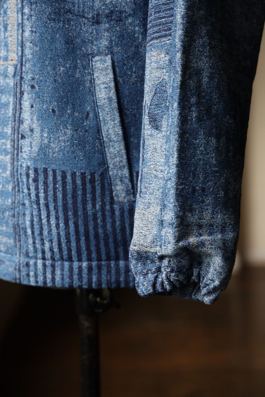 ファンダメンタル デニムシャツ BORO JAQUARD COACH RINSE(FA25JK47R)INDIGO☆新作発売！