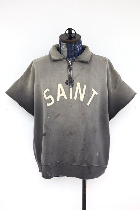 セントマイケル 26SS SAINT HALF ZIP SWEAT(SM-MK8-0000-052)CHARCOAL☆4月11日(土)発売！