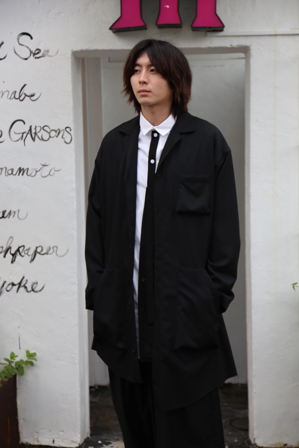 sulvam2020AW 新作Gabardine classic shirt"BLK" style.2020.7.31.