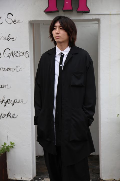 sulvam2020AW 新作Gabardine classic shirt"BLK" style.2020.7.31.