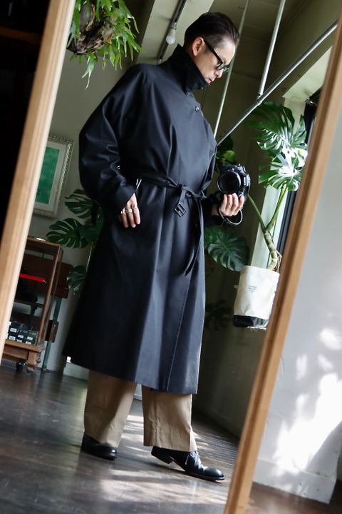blurhms Gabardine Double Belt Trench Coatスタイル.2022.7.24.