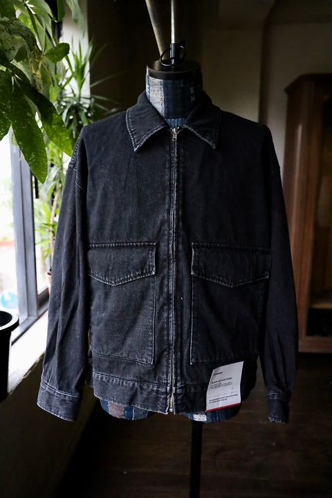 グラフペーパー Selvage Denim Zip Jacket(GU261-20056DB) BLACK_DARK FADE★1月24日(土)発売！