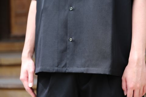 Graphpaper Selvage Wool S/S Oversized Box Shirt(GM212-50260) style.2021.6.19