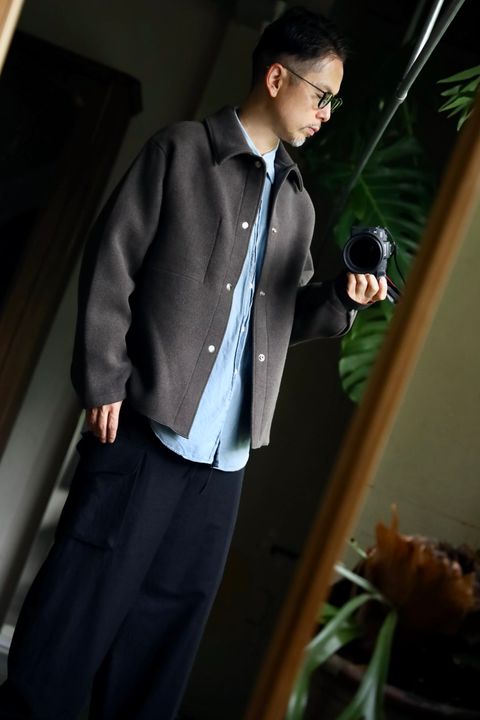 A.PRESSE Cashmere Blend Work Jacketスタイル2024.9.21.