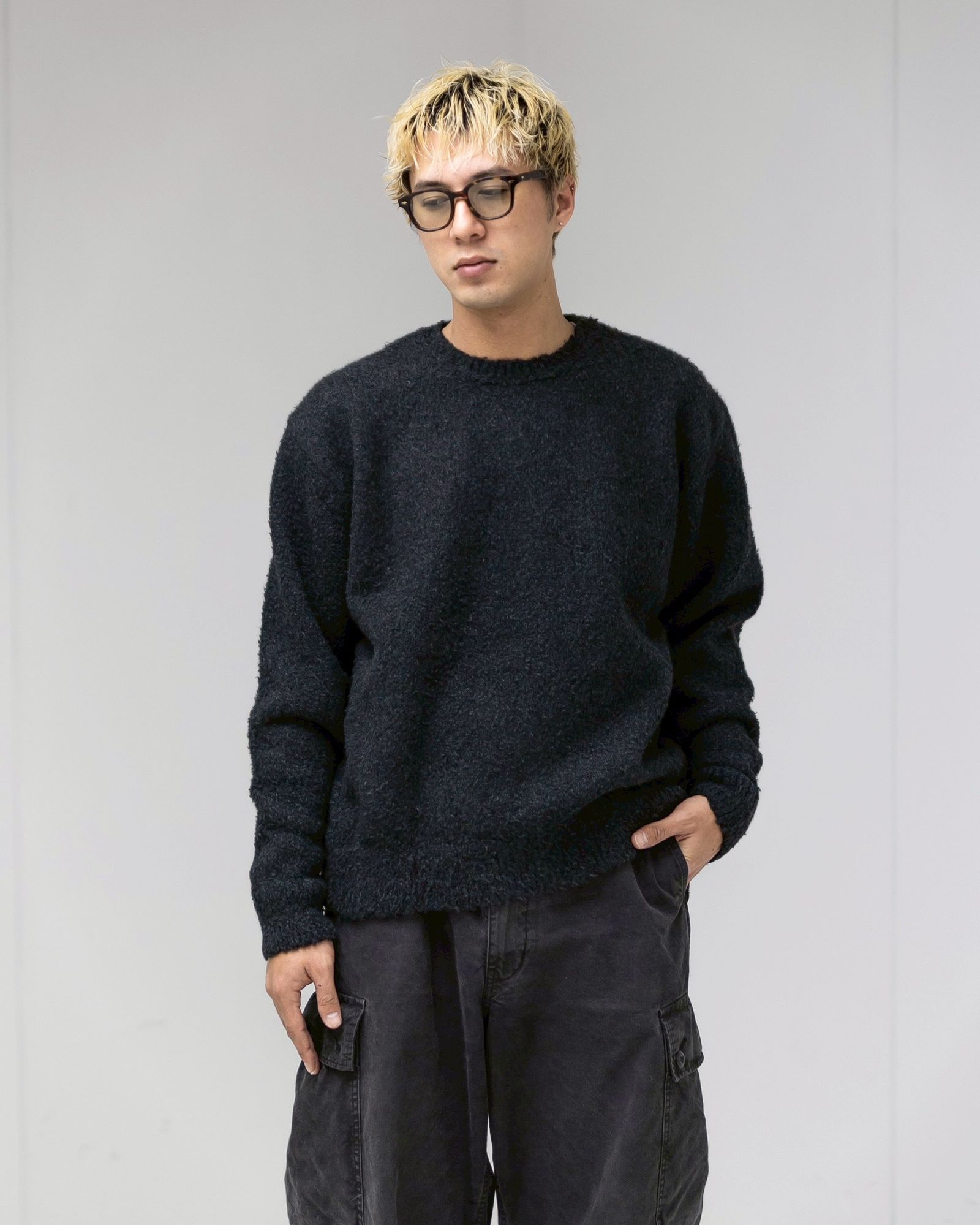 A.PRESSE Cashmere  Mole Yarn Pullover Sweater MARKスタイル