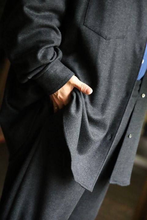Graphpaper Wool Smooth Flannel セットアップスタイル