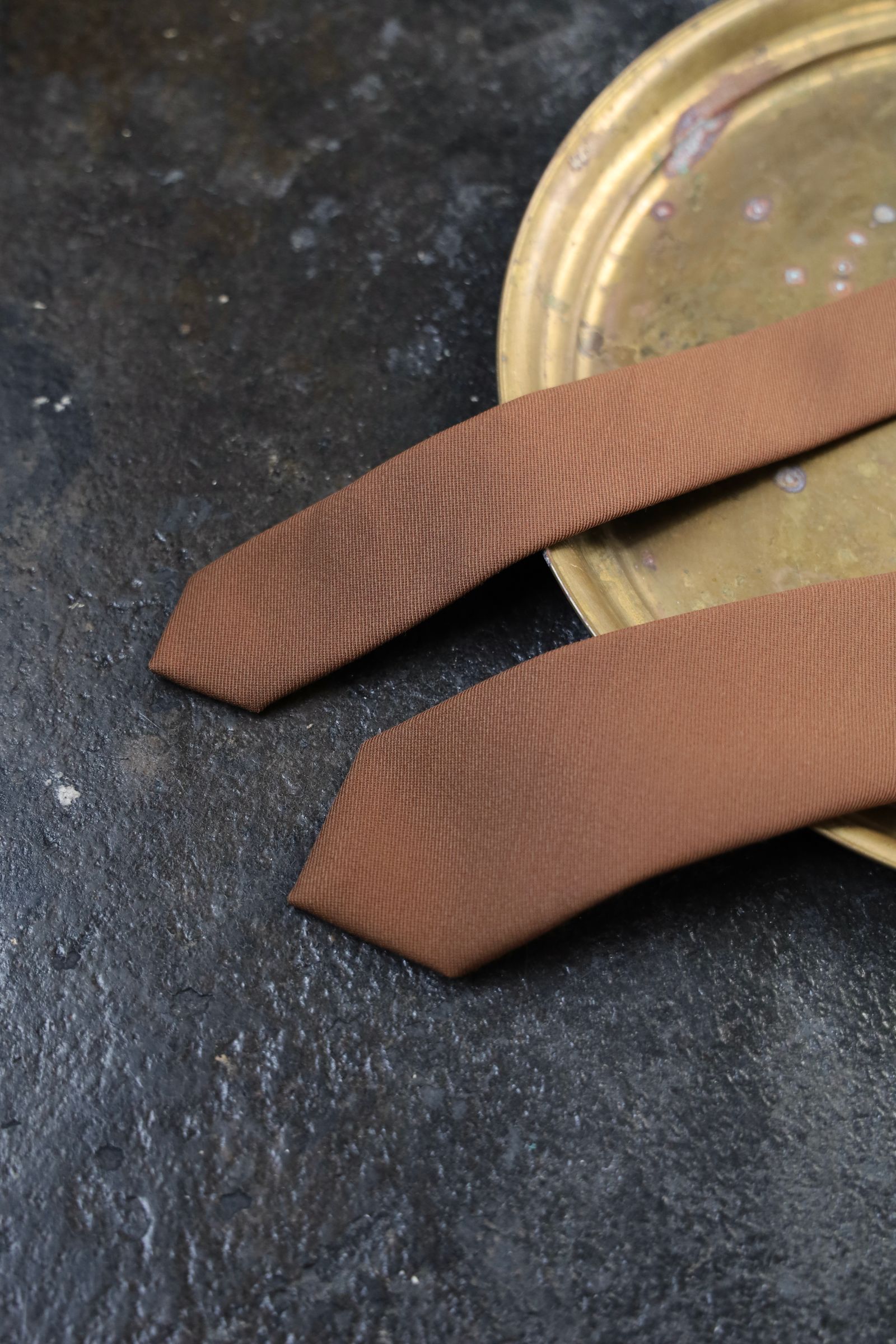グラフペーパー 25SS Techno Wool Nylon Necktie(GU251-90252)BROWN