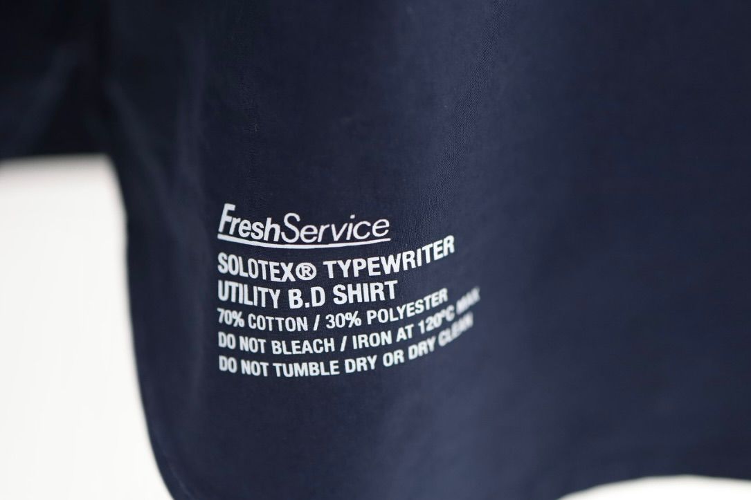 フレッシュサービス SOLOTEX® TYPEWRITER UTILITY L/S B.D SHIRT(FSC261-50202)NAVY★2月28日(土)発売