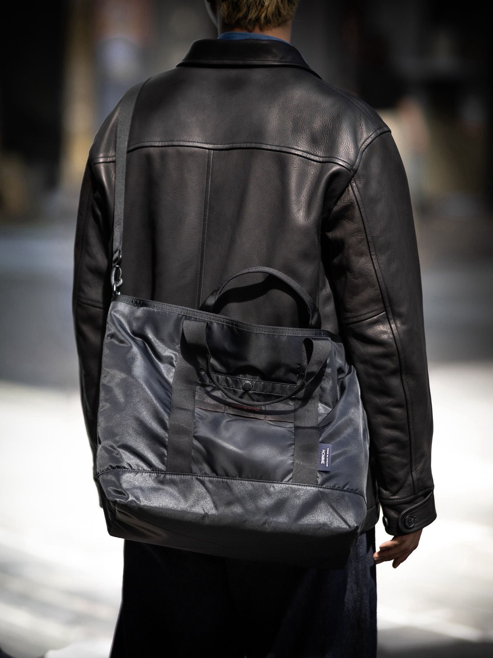 コムデギャルソンオム バッグ BRIEFING W-NAME REVERSIBLE BAG(HR-K208-051)BLACK×KHAKI