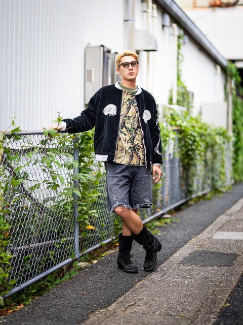 mononoke・made REVERSIBLE SKA JAMBER MARKスタイル