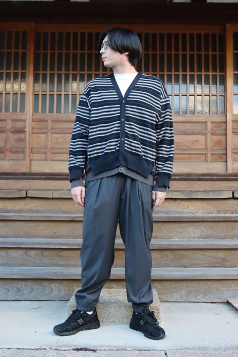 YOKE BORDER CONNECTING CARDIGAN(YK22SS0353S) style.2022.4.5.